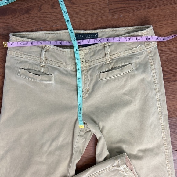 SANCTUARY Anthropologie Khaki Cargo Utility Wide Leg Pants Size 6 - Picture 10 of 15